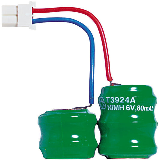 Batteria ricaricabile NiMH 6V 80mAh per torcia autonoma, compatibile con serie VELA e AXOLUTE.