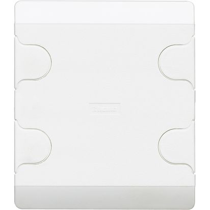 Coperchio protettivo bianco per scatola da incasso 506EC, superficie satinata per tinteggiatura, con viti occultabili.