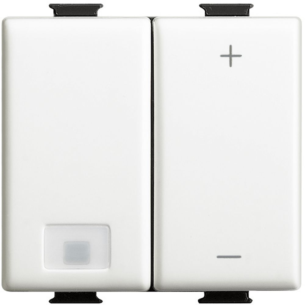 Dimmer a pulsante 0-10V per ballast AM5710, colore bianco, con protezione elettronica 40-600VA.