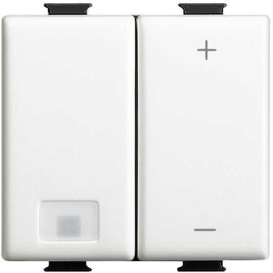 Dimmer a pulsante 0-10V per ballast AM5710, colore bianco, con protezione elettronica 40-600VA.