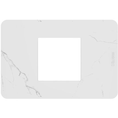 Bticino MatixGO Placca 2 moduli centrati Carrara JA4819EM