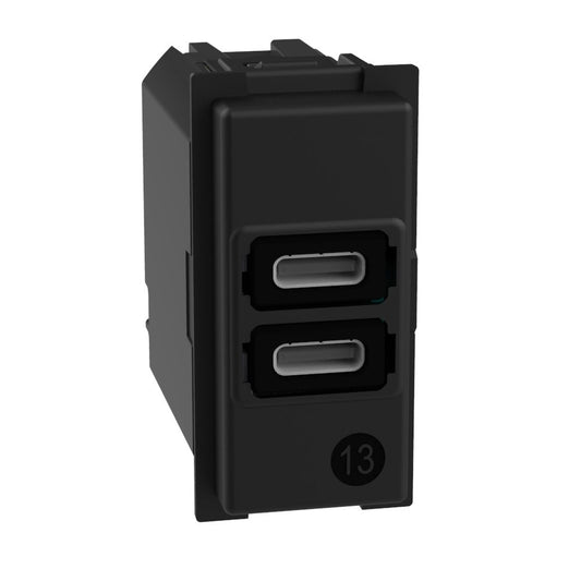 Bticino Living Now Caricatore USB con due porte tipo C - 15W K4191CC