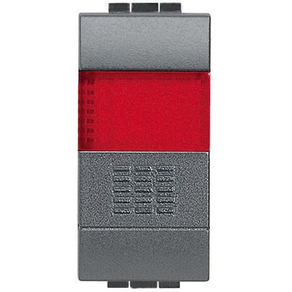 Bticino Living Light Pulsante 1P - NO 10A 250Vac - portalampada rosso L4038R