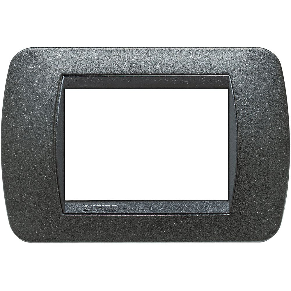 Bticino Placca Livinglight 3 moduli grafite nero - materiale metallo L4803GFN