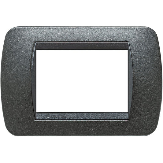 Bticino Placca Livinglight 3 moduli grafite nero - materiale metallo L4803GFN