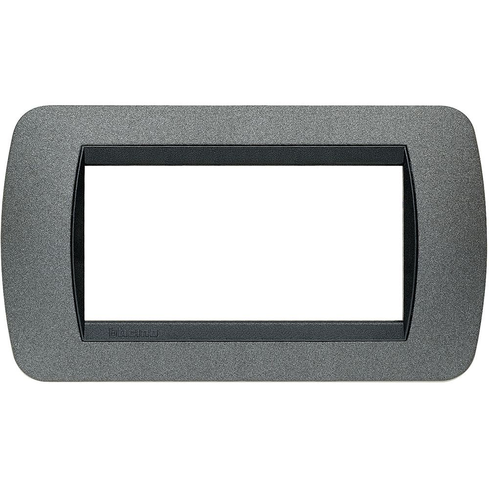 Bticino Placca Livinglight 4 moduli grafite - materiale metallo L4804GF