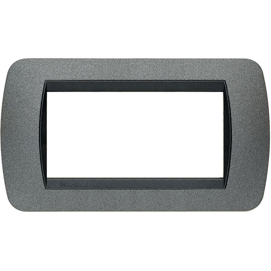 Bticino Placca Livinglight 4 moduli grafite - materiale metallo L4804GF