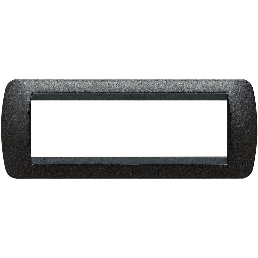 Bticino Placca Living international 7 moduli grafite nero - materiale metallo L4807GFN