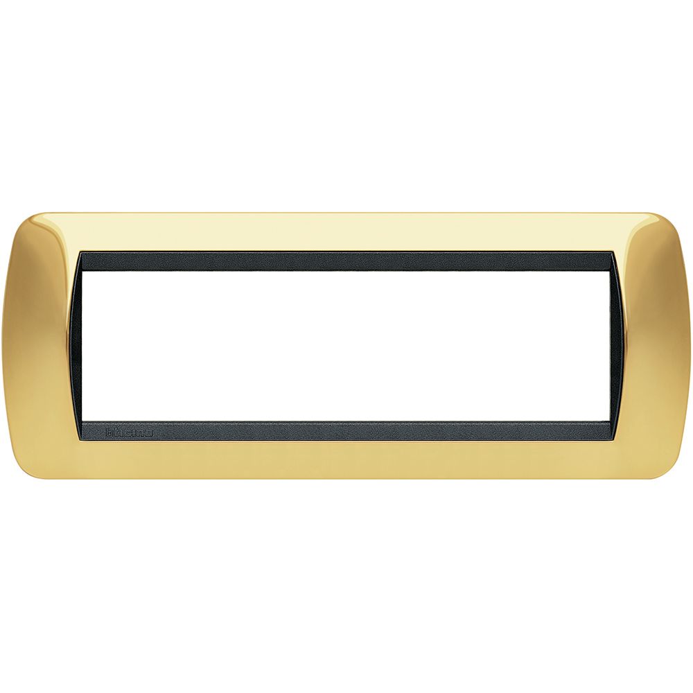 Bticino Placca Living international 7 moduli oro vero - materiale metallo L4807OR