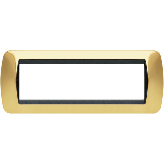 Bticino Placca Living international 7 moduli oro vero - materiale metallo L4807OR