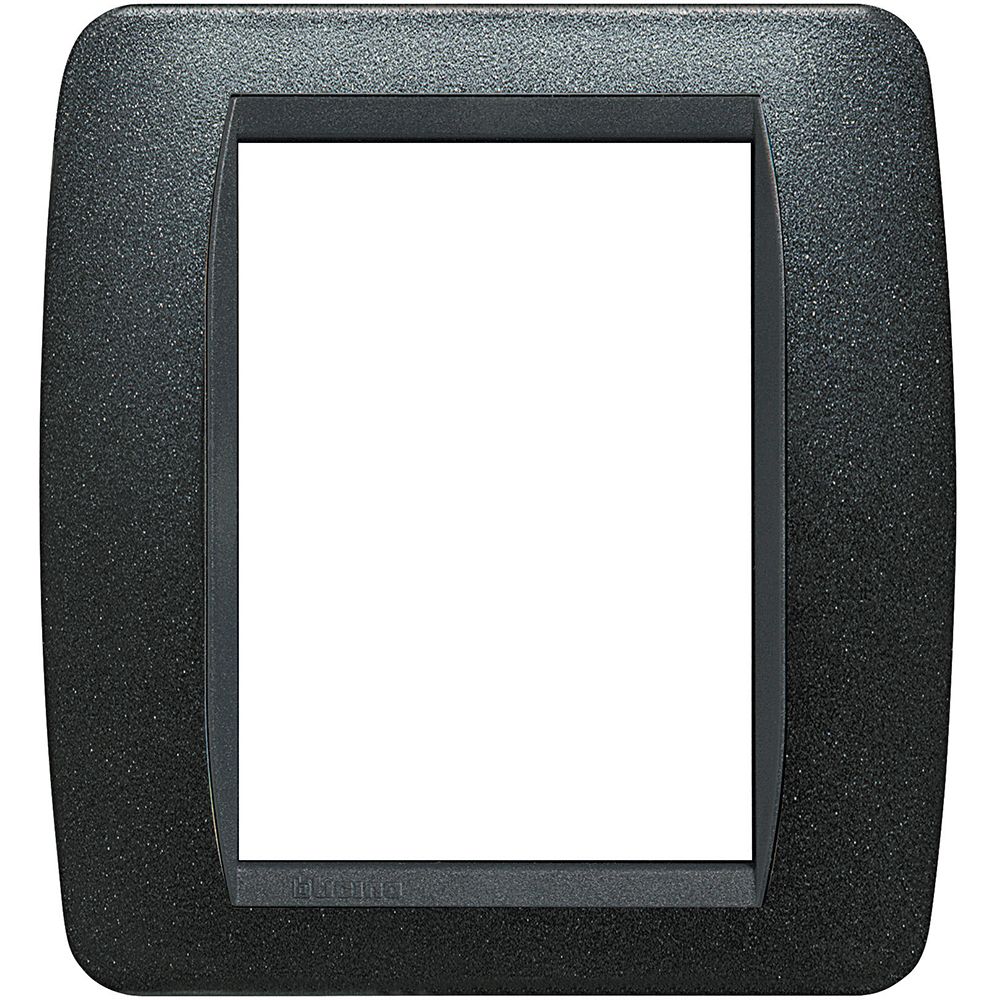 Bticino Placca Livinglight 3+3 moduli colore grafite nero - materiale metallo L4826GFN