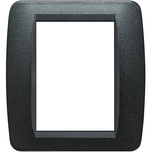 Bticino Placca Livinglight 3+3 moduli colore grafite nero - materiale metallo L4826GFN