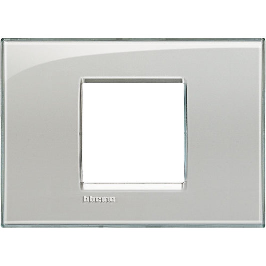 Bticino Placca quadra Livinglight 2 moduli centrati LNA4819KG
