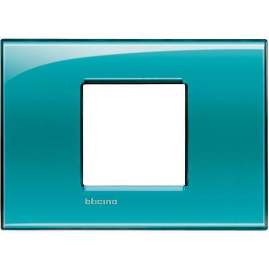 Bticino Placca quadra Livinglight 2 moduli centrati LNA4819VD