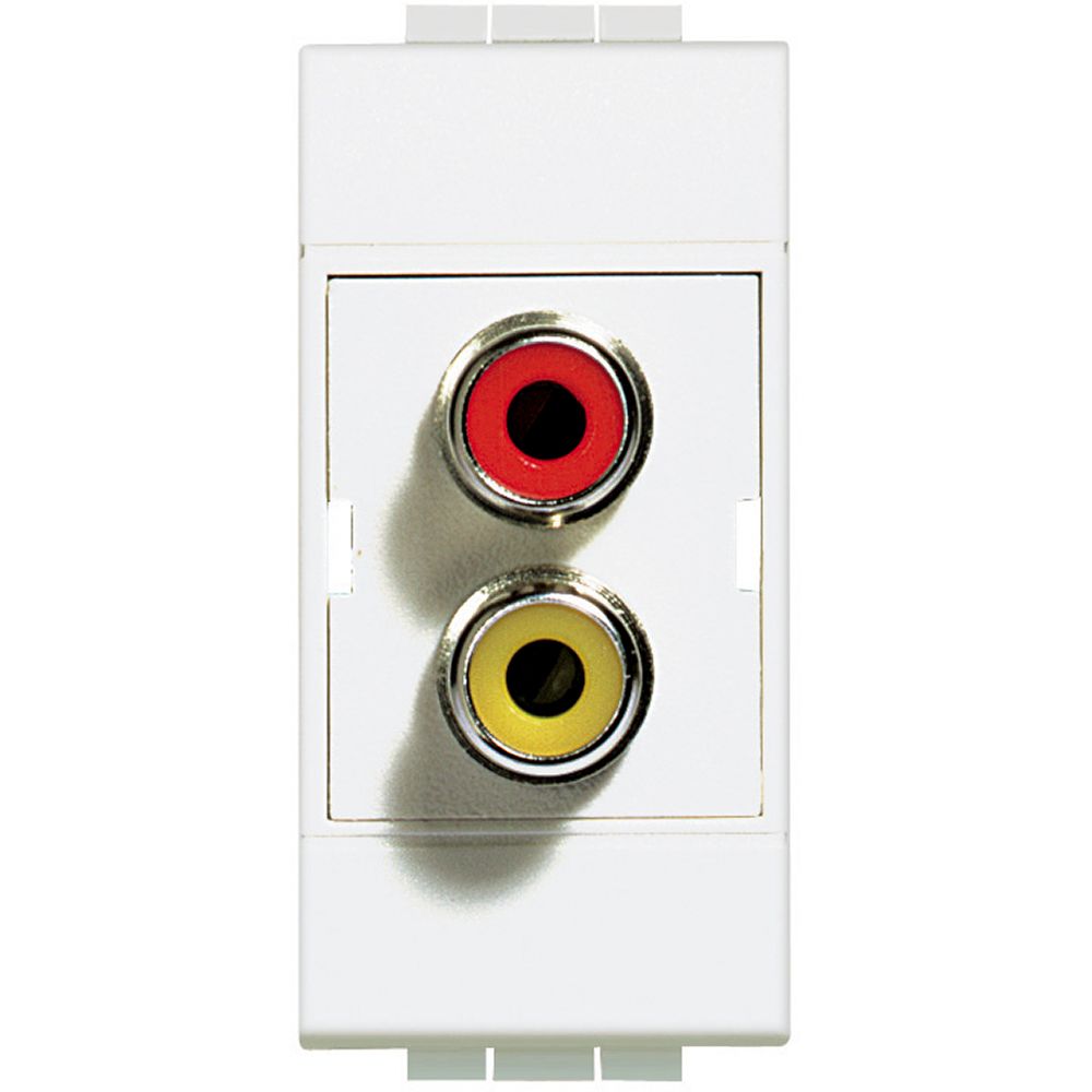 Bticino LivingLight Doppio connettore tipo RCA N4269R