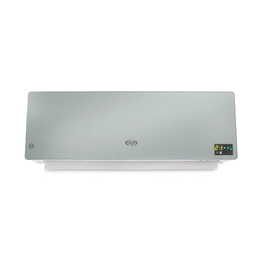 Termoventilatore Ceramico a Parete Argo Chic Silver Cod. 191070184 – Design Elegante, Potenza 1200-2000 W, Silenzioso e Versatile per Bagno e Casa