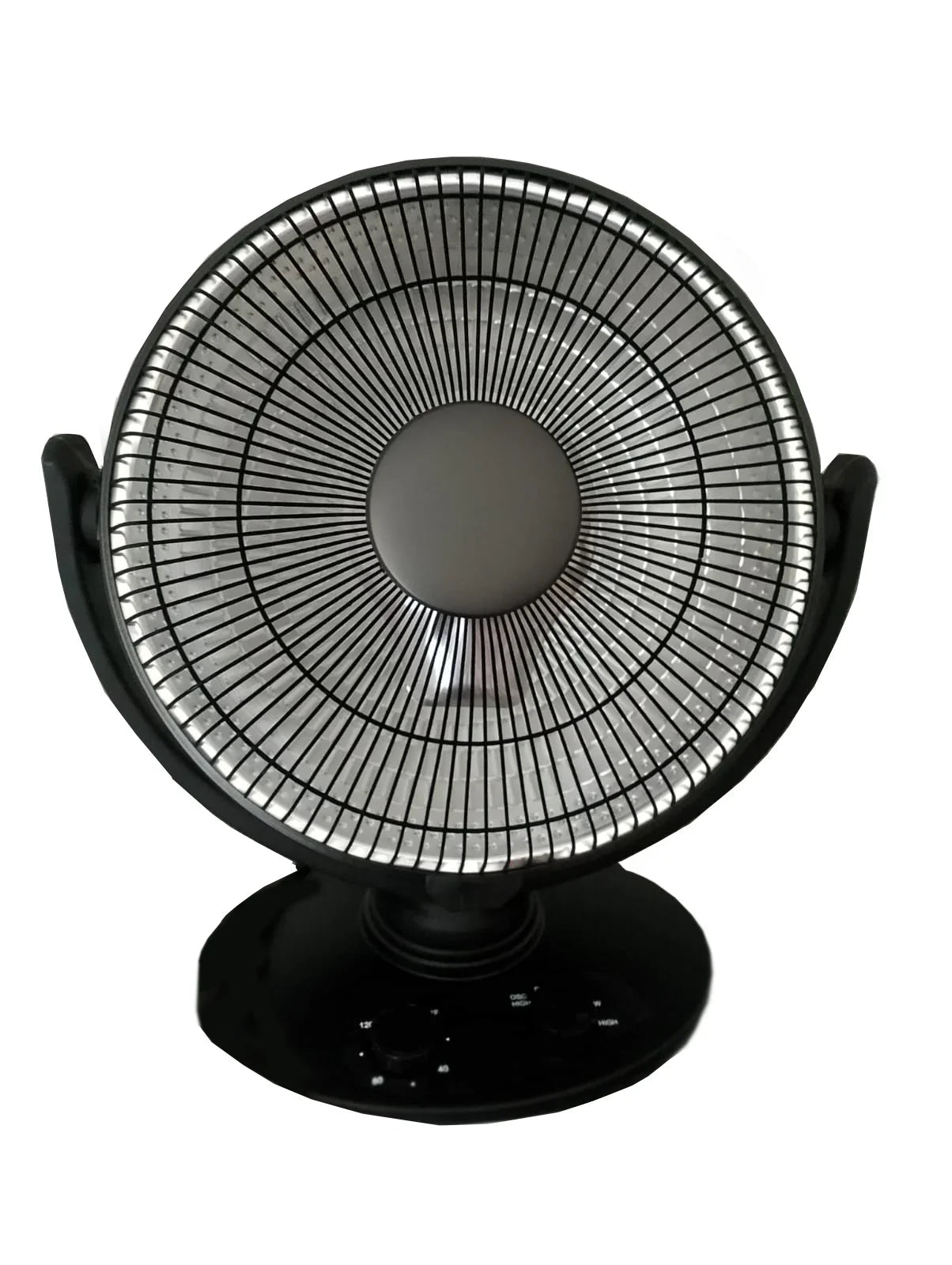 Stufa Elettrica Parabola In Fibra Carbonio Infrarossi 1000W Oscillante da Tavolo - ZENITH